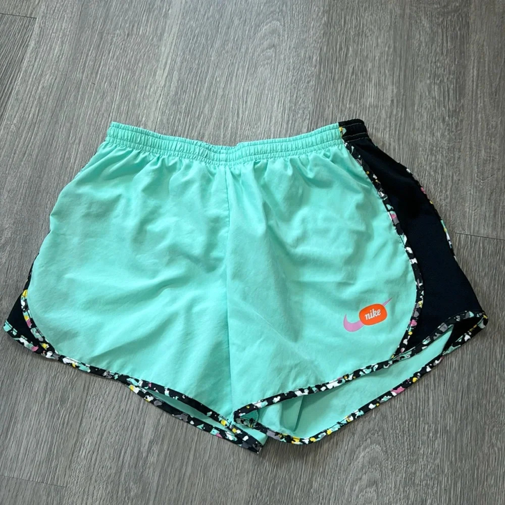 Mint Green Unique Fun Girl's Nike Running Athletic Shorts Size XL